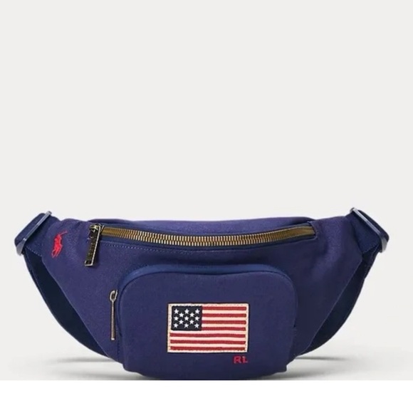 Polo Ralph Lauren Handbags - New Ralph Lauren Flag-Appliqué Canvas Waist pack crossbody Fanny